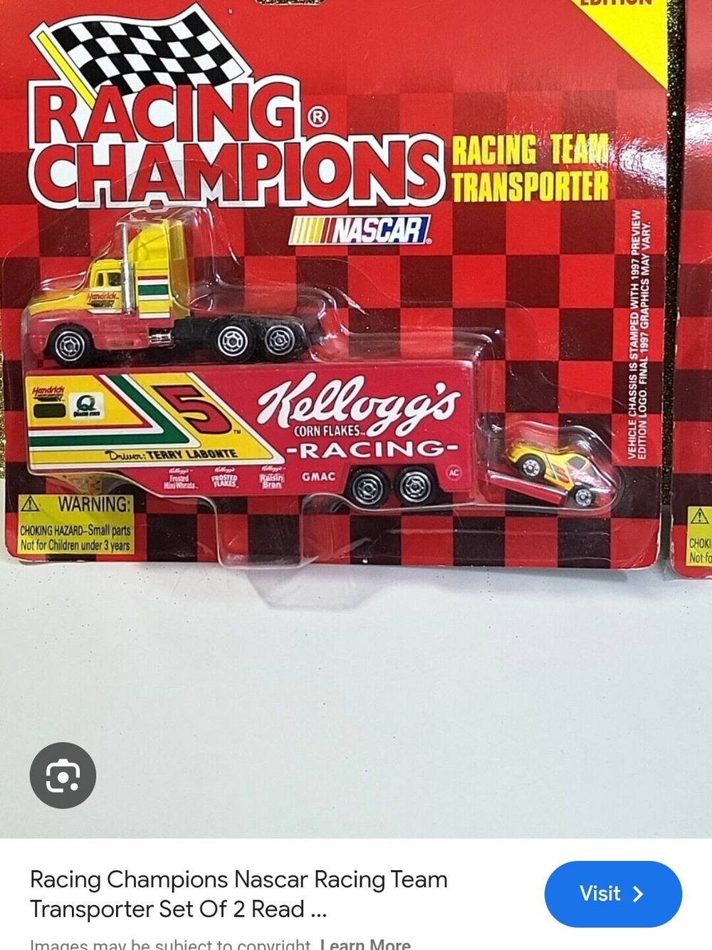 Kellogg's Red NASCAR Team Transporter Toy Set